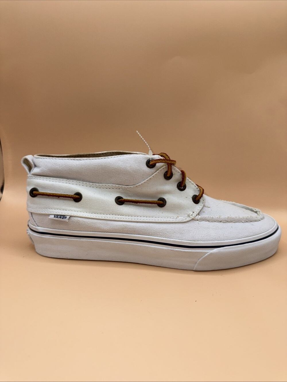 Vans California Chukka Del Barco Decon Mens [10.5] White Sneaker Deck Shoe NWT